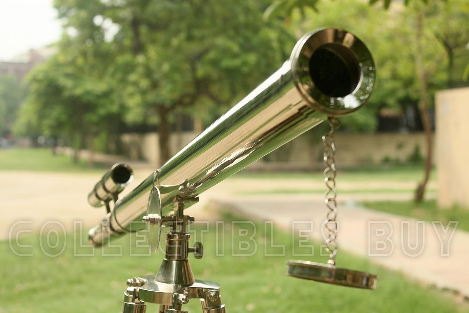 Antique Vintage Telescope with Brass and Nickel Finish
