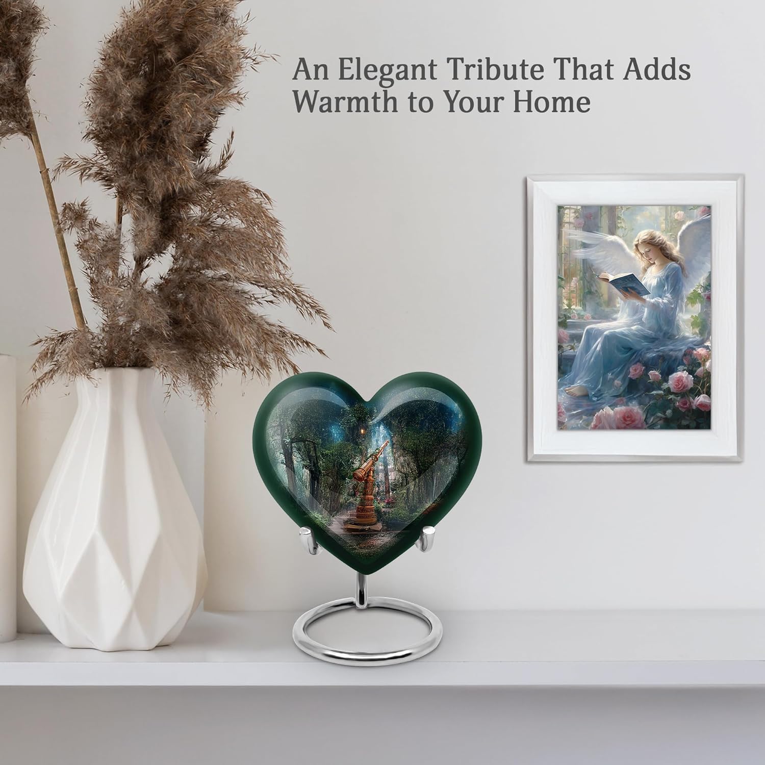 Telescope Decorative Urn for Ash - 8 Inch Cremation Urn with Velvet Liner