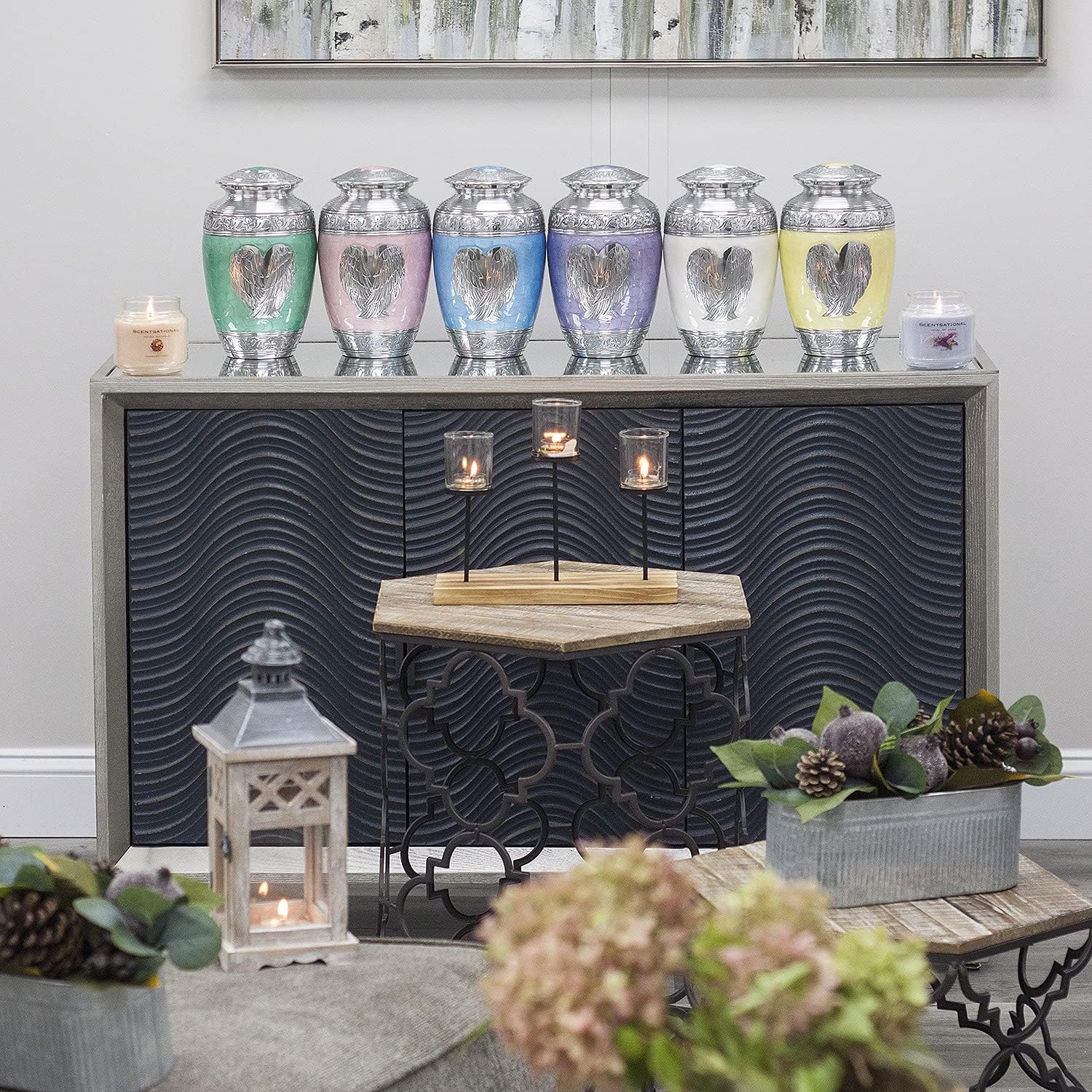 LETUSTO Cremation Urn for Adult Ashes Handcrafted Decorative Urn with Velvet Bag