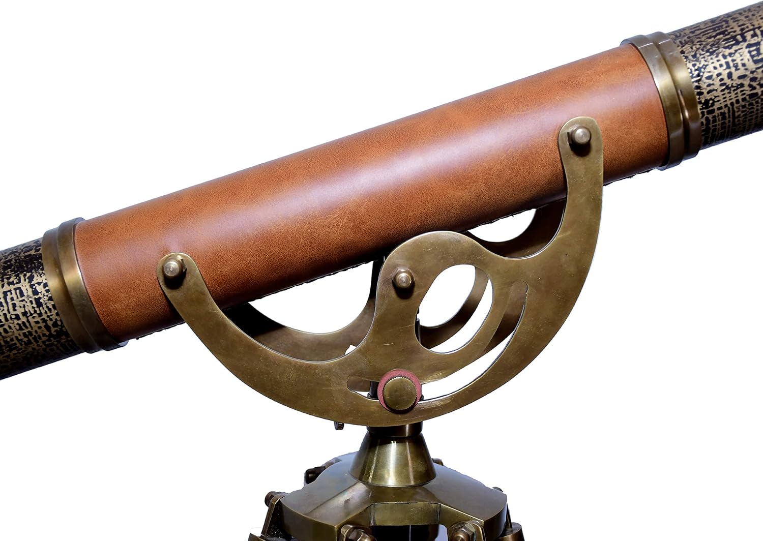 Maritime Wooden Tripod Vintage Anchor Master Telescope