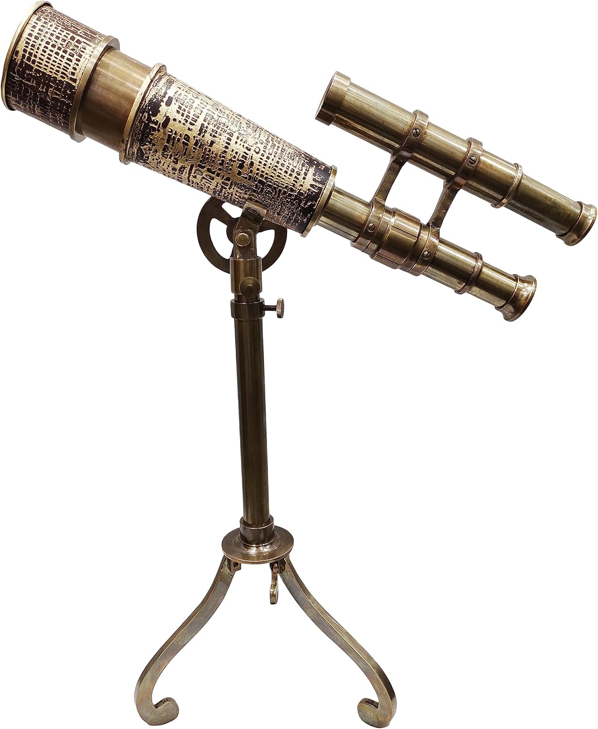 Vintage Antique Brass Telescope with Brass Tripod Stand