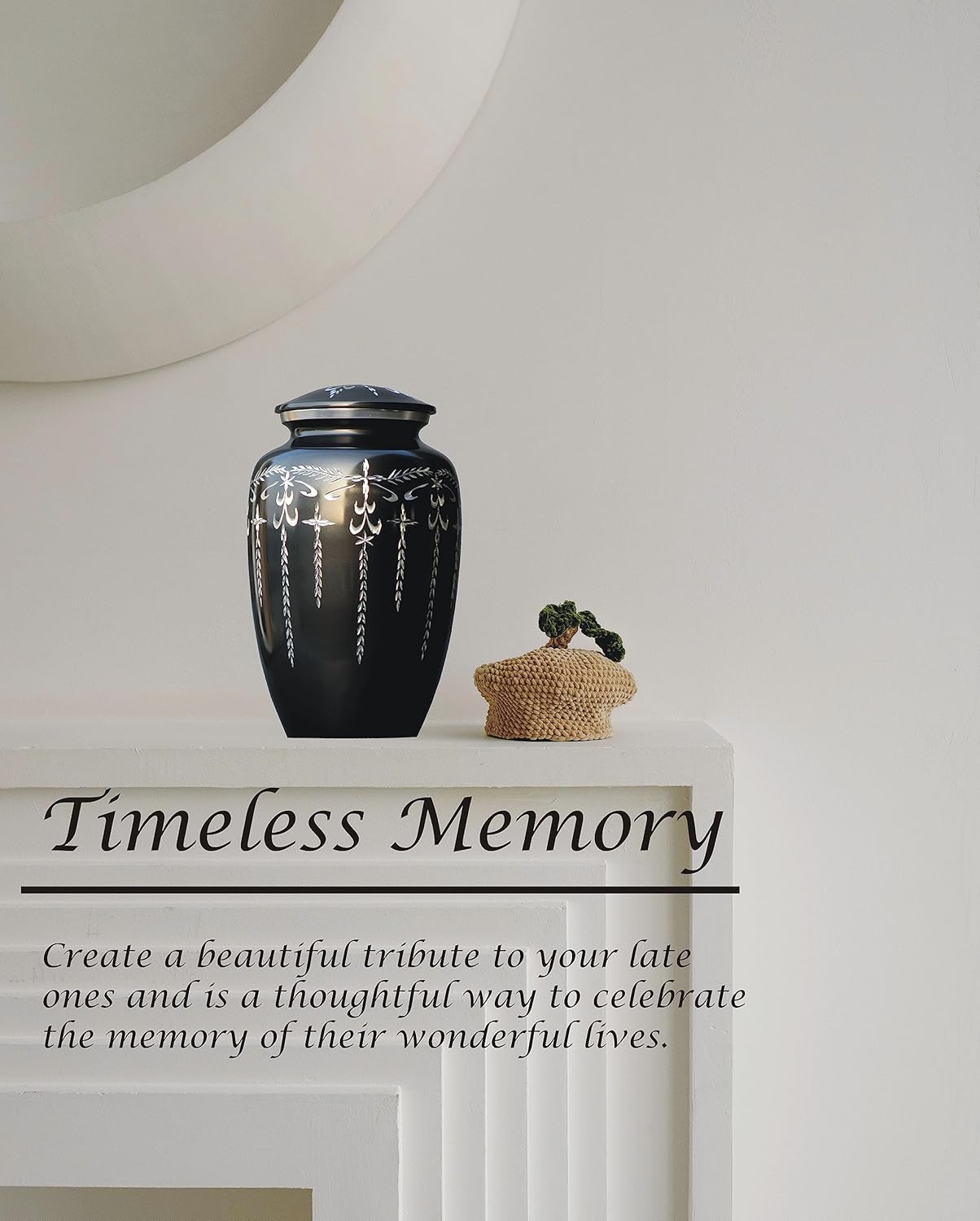 Adult Cremation Urns for Human Ashes - Decorative Urns for Funeral Remembrance - Large Keepsake Box