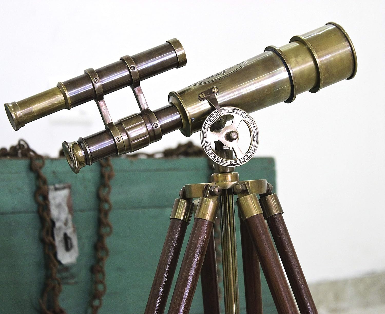 Vintage Marine Telescope Brass Decorative Desk Display
